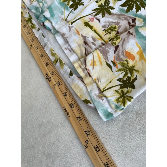 Kona Kai Mens Hawaiian Shirt Tropical Palm Tree colorful Print - Size M Y2K - Picture 5 of 7